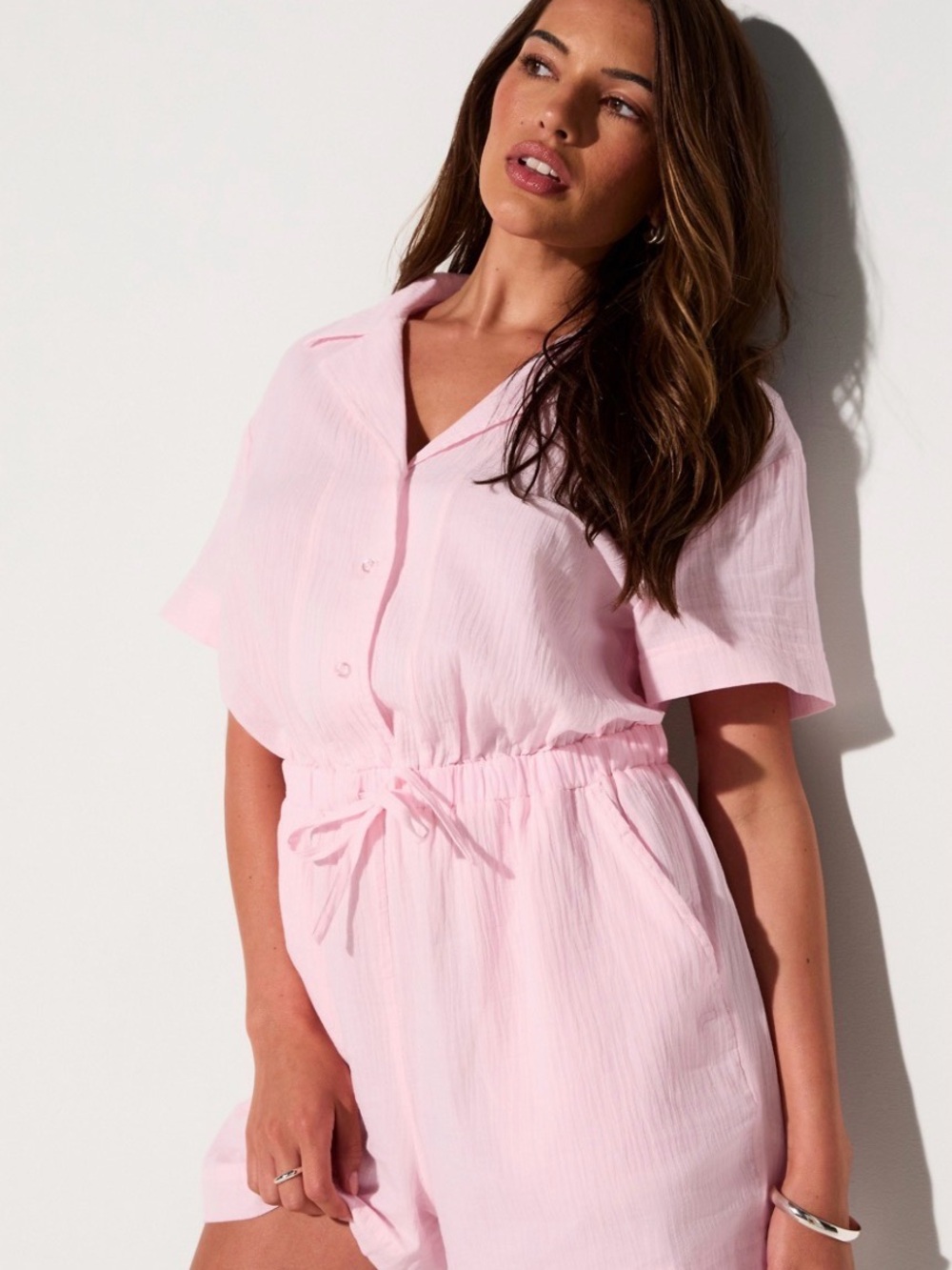Fabletics cotton voile short onesie